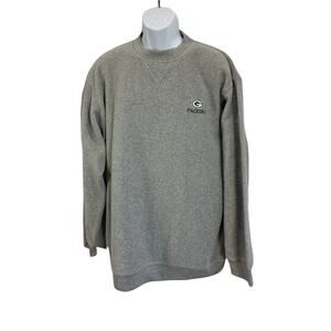 NFL Green Bay Packers Mens Sweatshirt Size Large Long Sleeve Gray Fleece